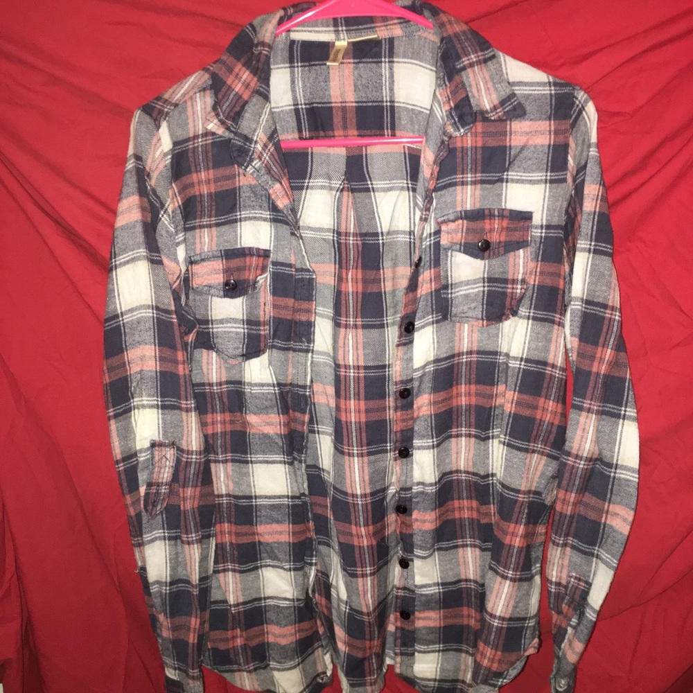 Red white blue flannel